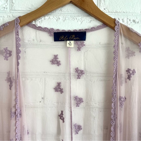 NWOT Francesca’s Collections Lavender Lace Maxi Kimono | Size Medium - Picture 3 of 6